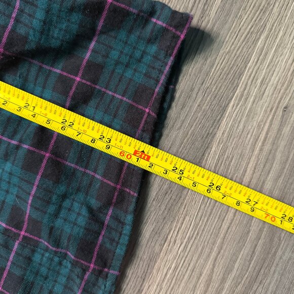 L.L. Bean Women's Lightweight Plaid Flannel Shirt - Teal/Pink - Picture 5 of 5